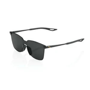 100% Legere Square Glasses Polished Black / Smoke Lens