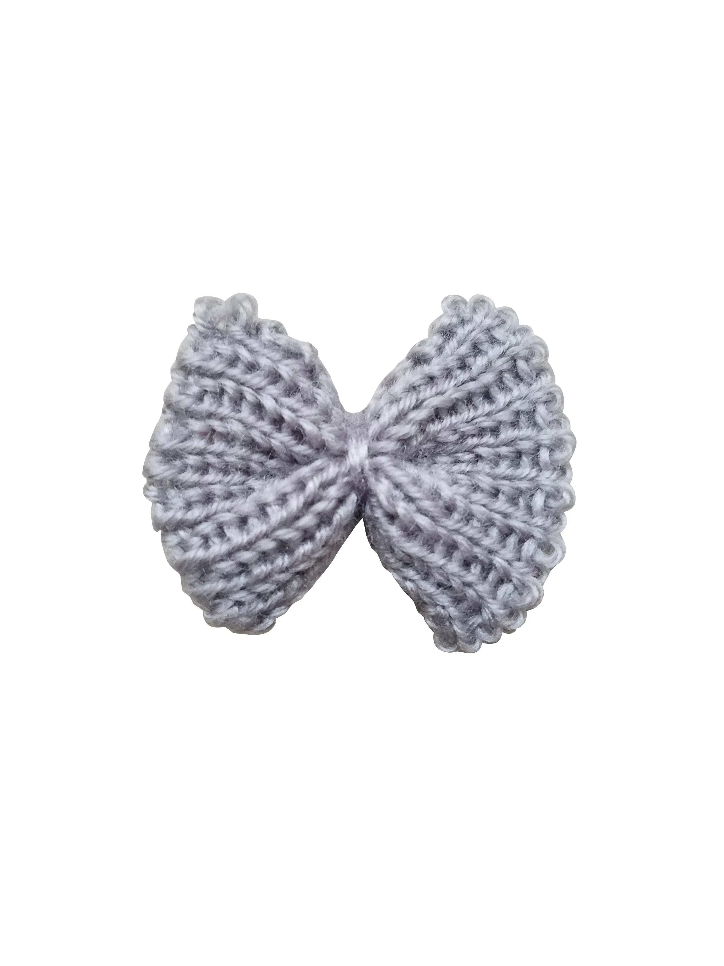 2 Pack Crochet Knit Hair Bow Clips