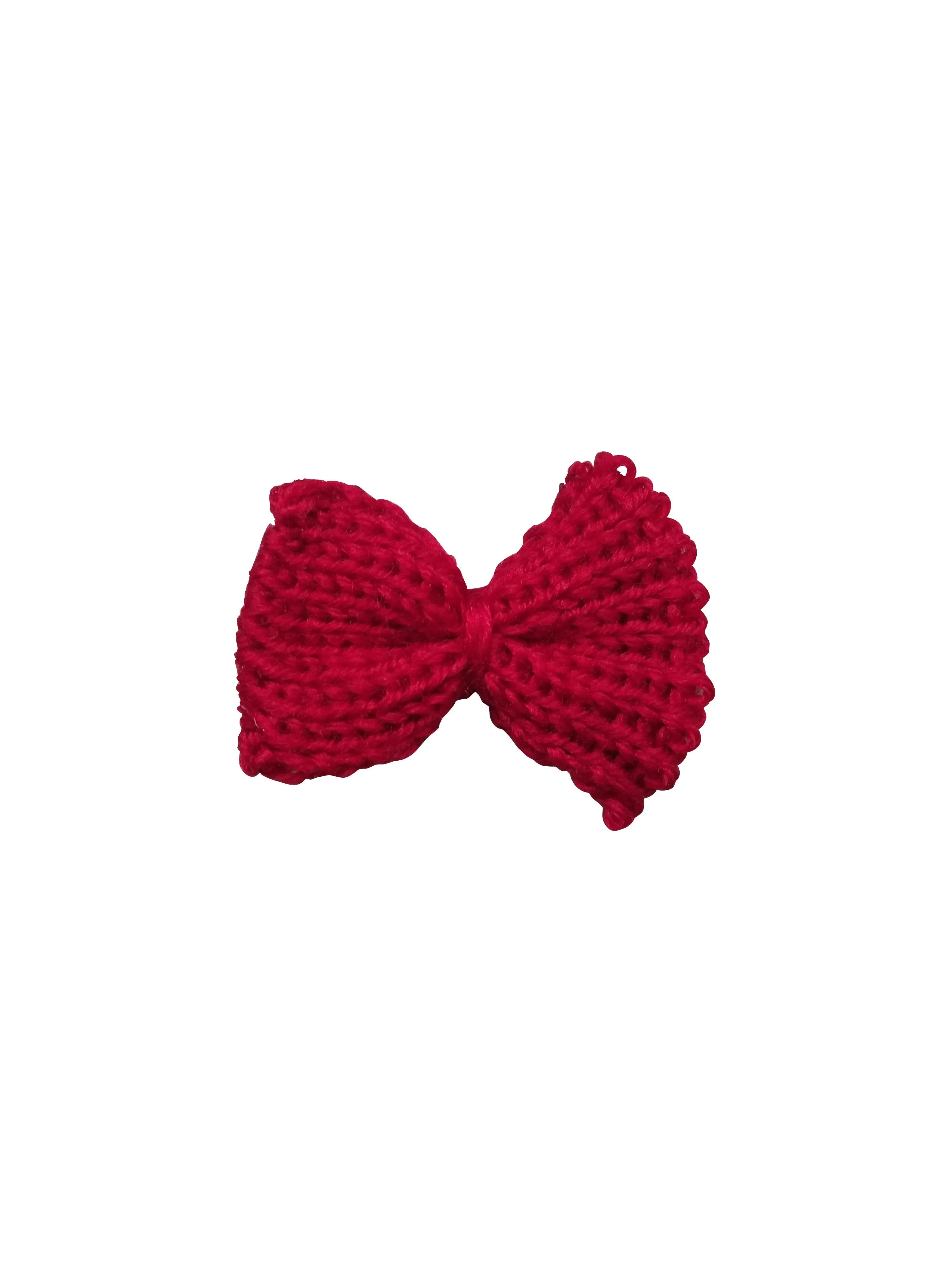 2 Pack Crochet Knit Hair Bow Clips