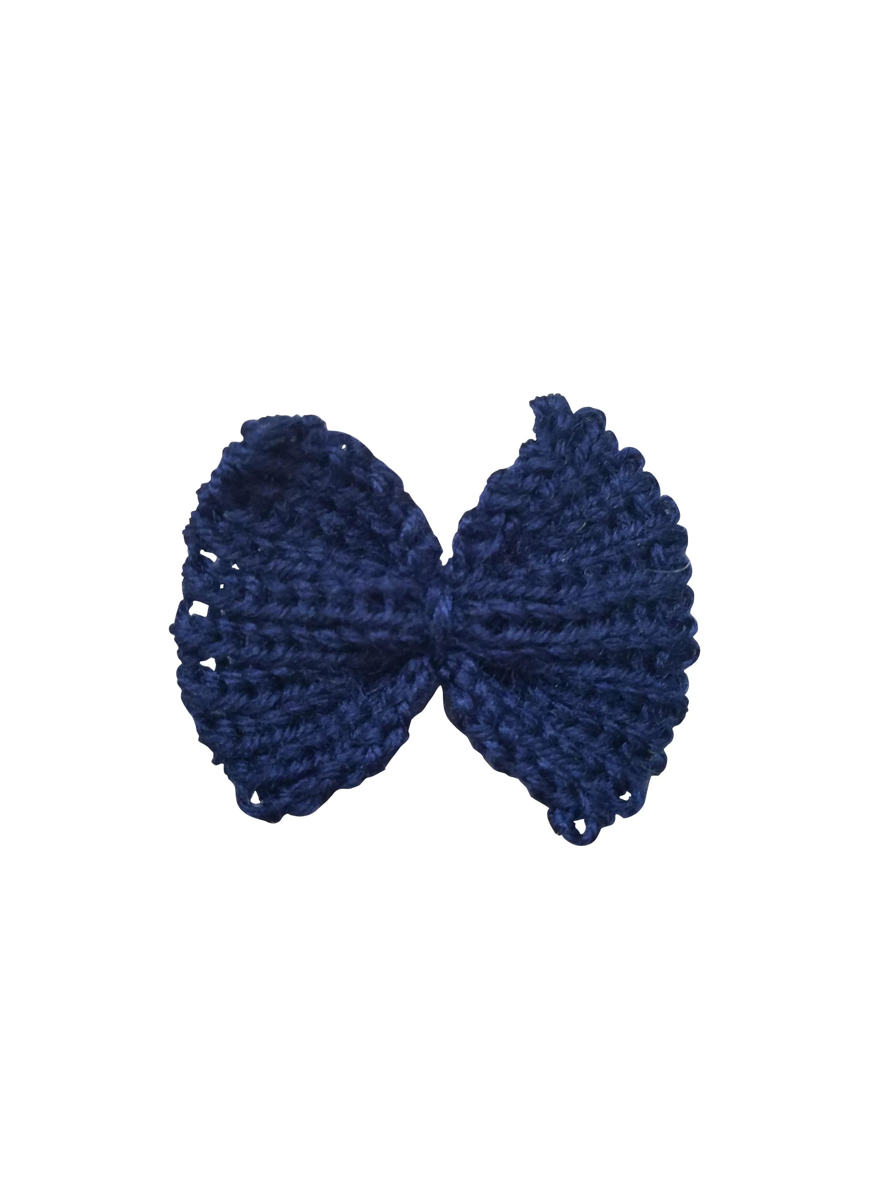 2 Pack Crochet Knit Hair Bow Clips