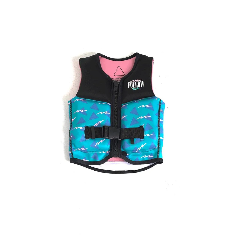 2024 Follow Grommy Jr Vest - Black/Teal