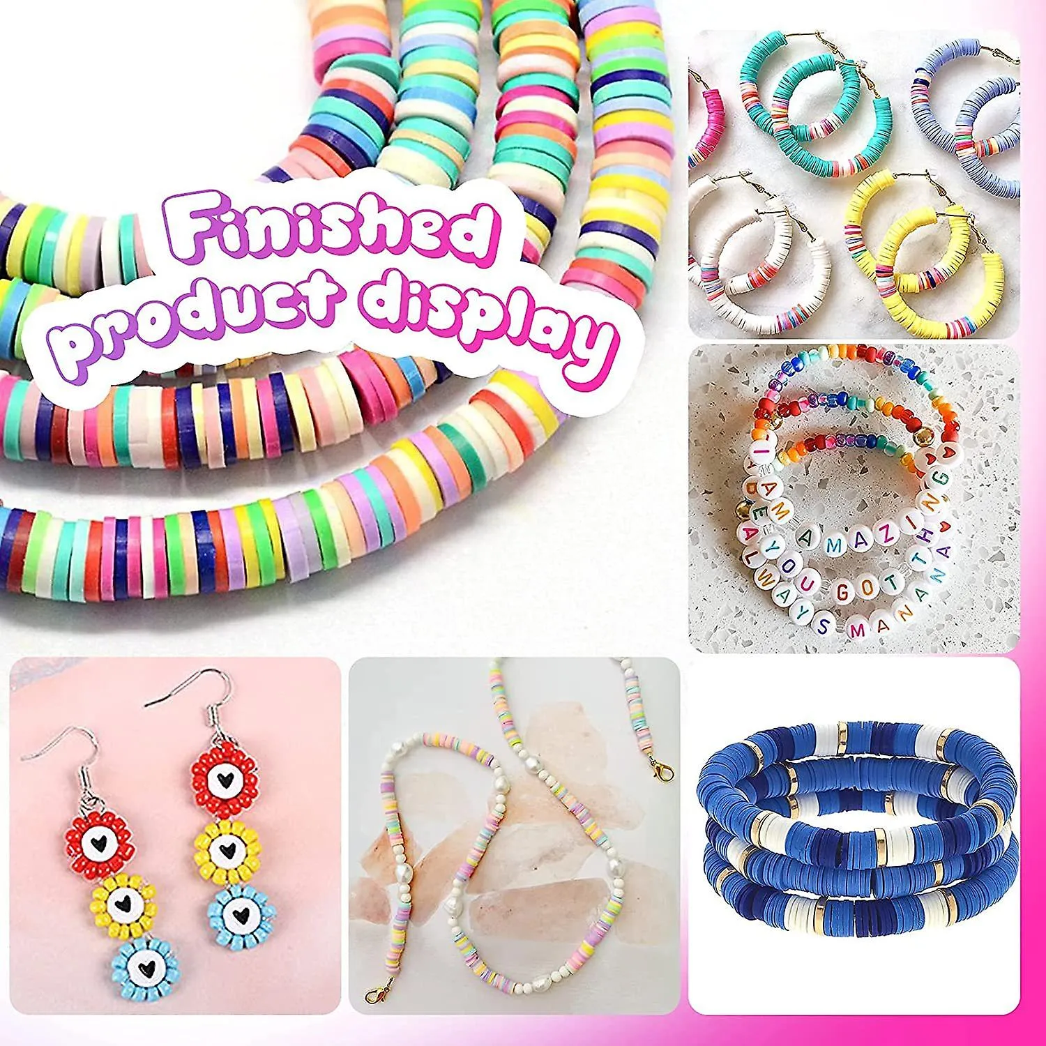 25000 Pcs Acrylic Bead & Polymer Clay Kit - Bracelet Making