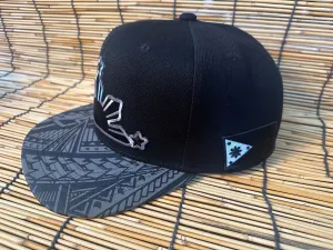 3 Stars and Sun Gray Tribal Brims Side Flag