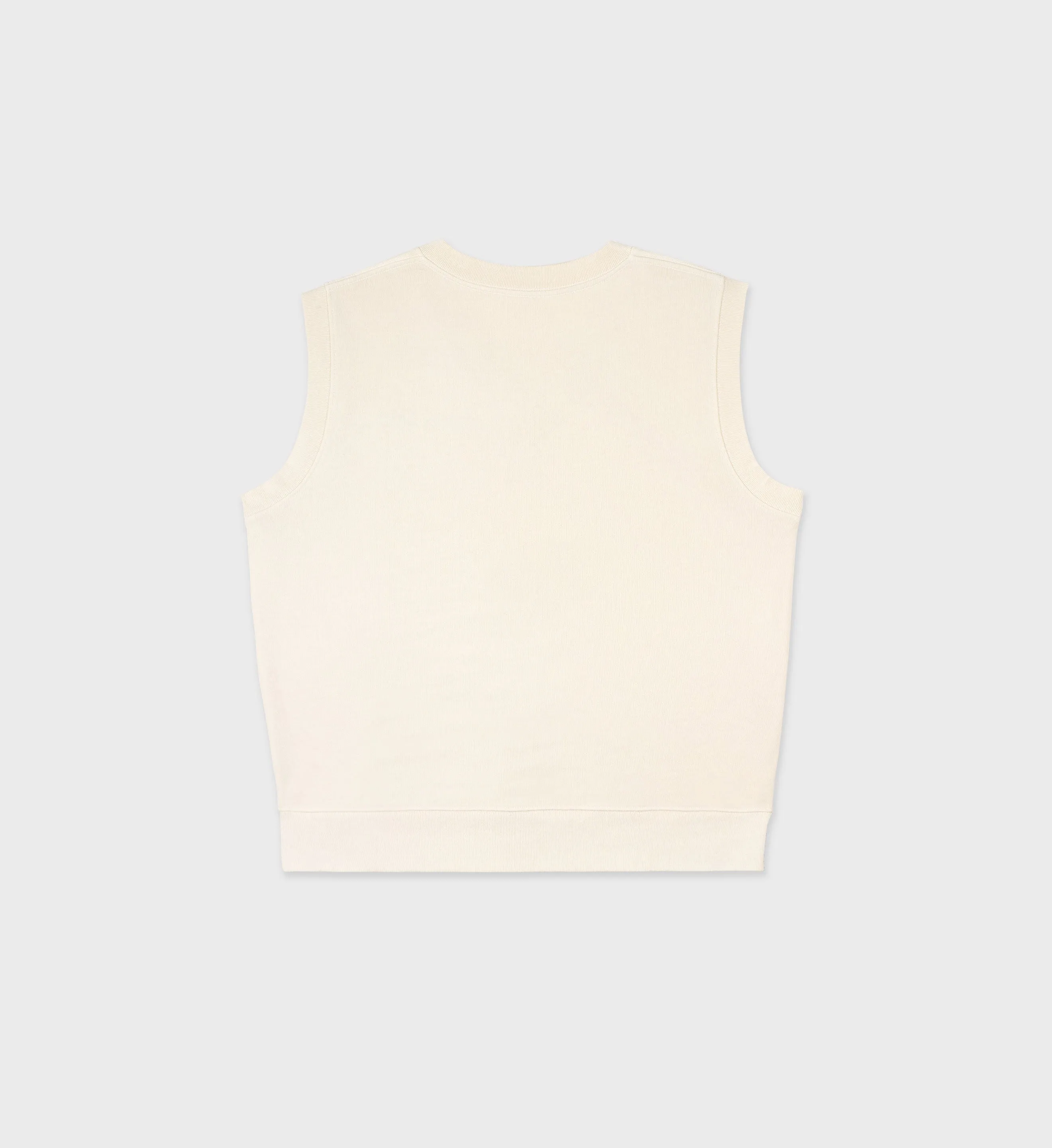 Avant Garde V-Neck Vest - Cream/Navy