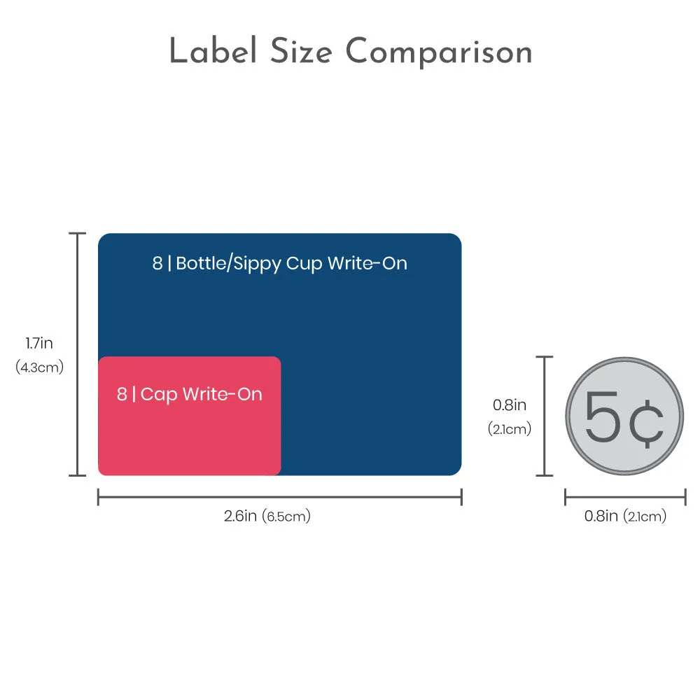 Bands Baby Bottle Date Write-On Labels