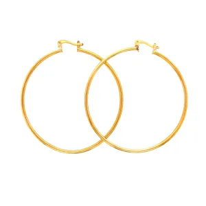 Big 5.4 cm Hoops Earrings 14k Gold filled 2 mm thick