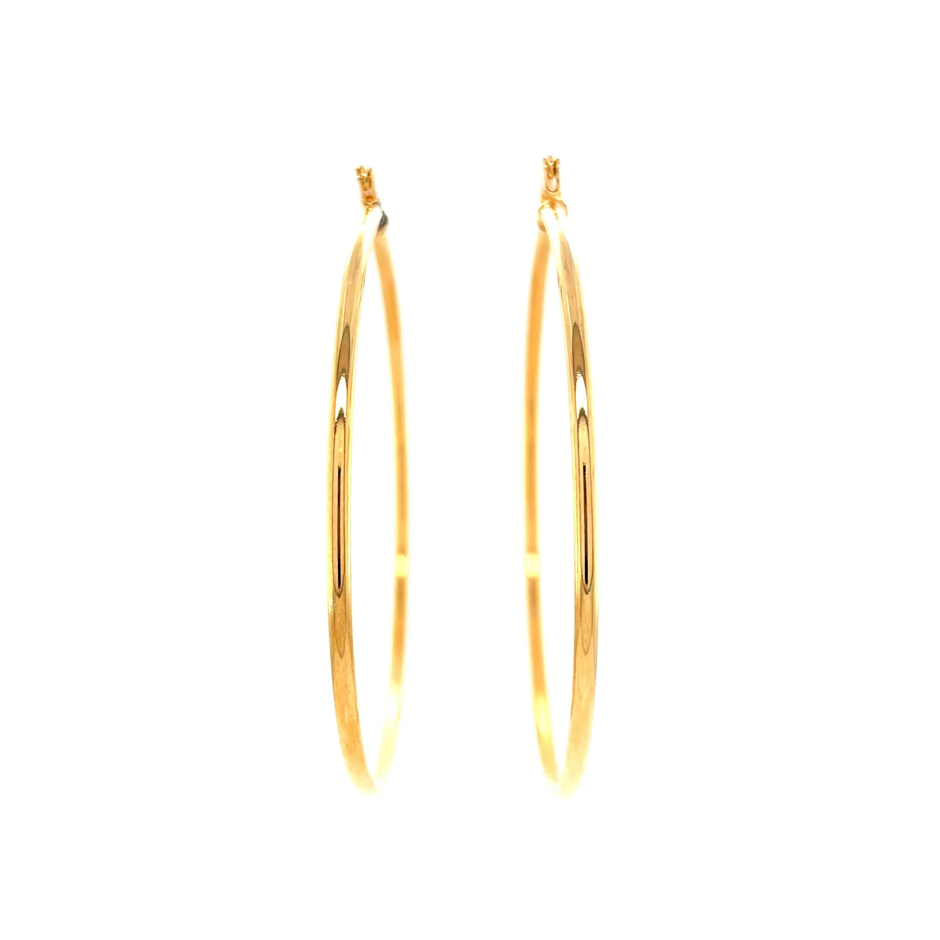 Big 5.4 cm Hoops Earrings 14k Gold filled 2 mm thick