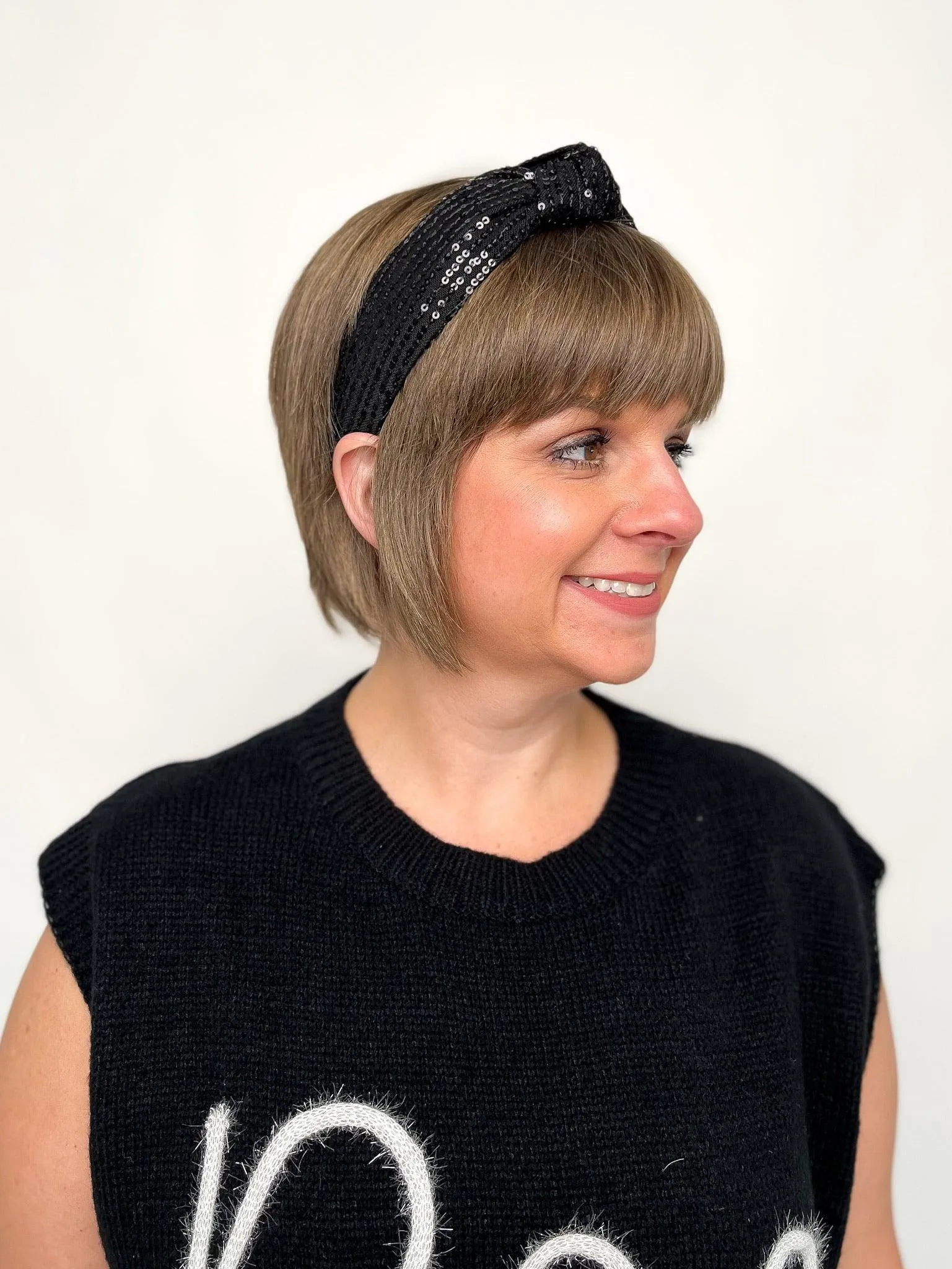 Black Sequin Headband