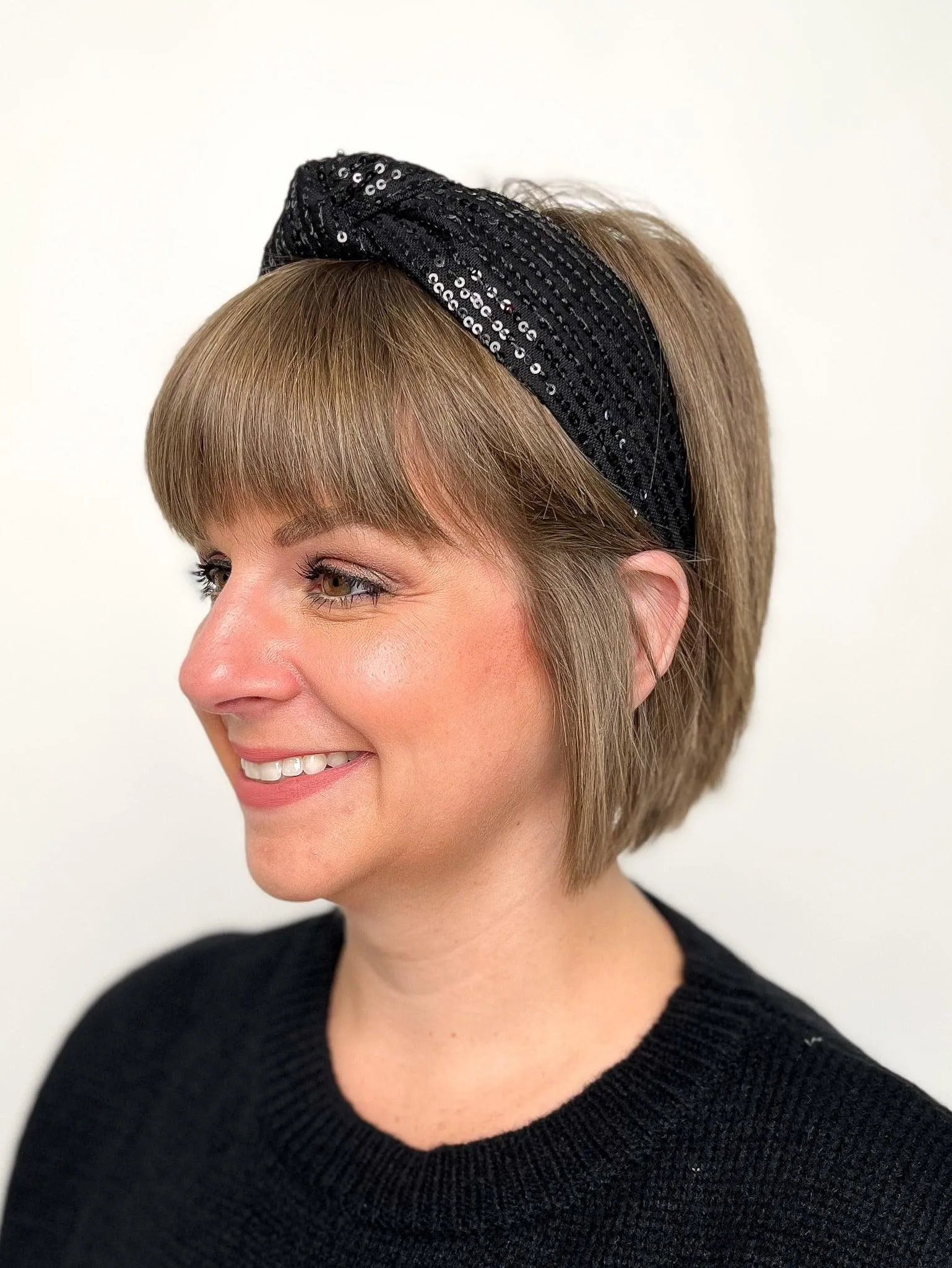 Black Sequin Headband