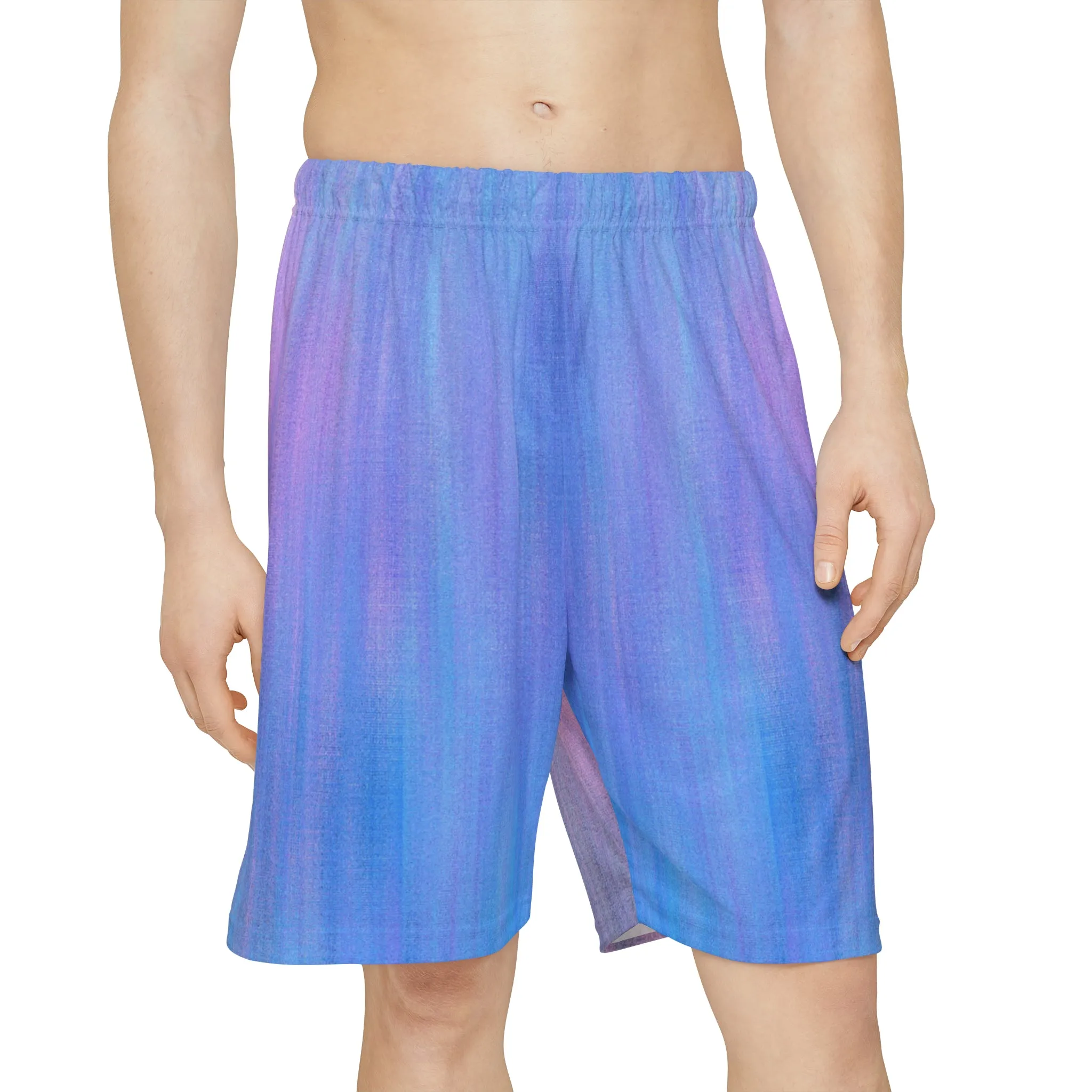 Blue & Purple Metalic - Inovax Men’s Sports Shorts