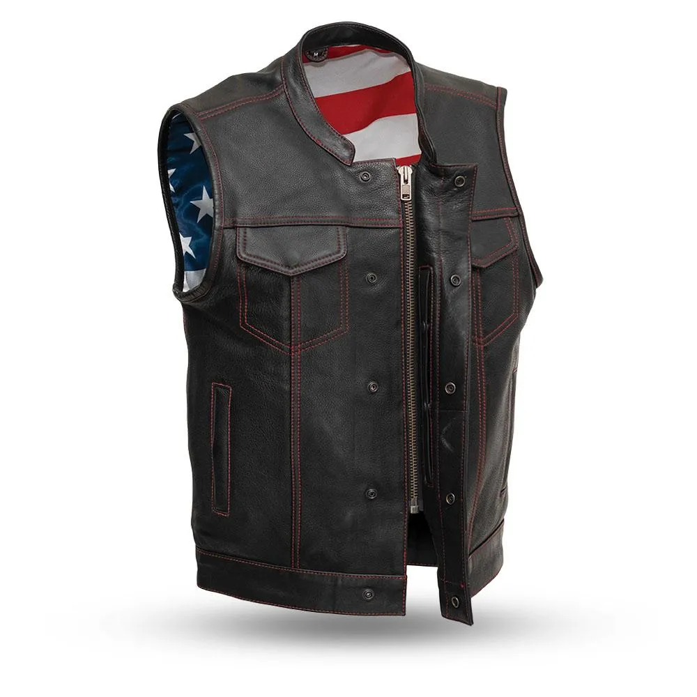 Born Free Motorcycle Leather Club Vest