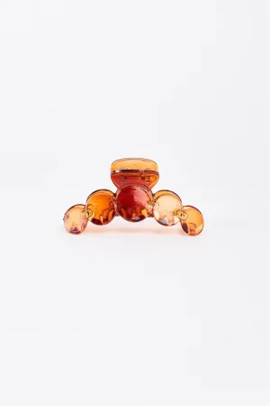 Brown "Bubble" Glossy Hair Clip /3 Pieces