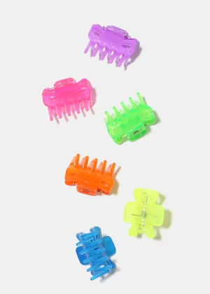 Colored Mini Claw Clip Set