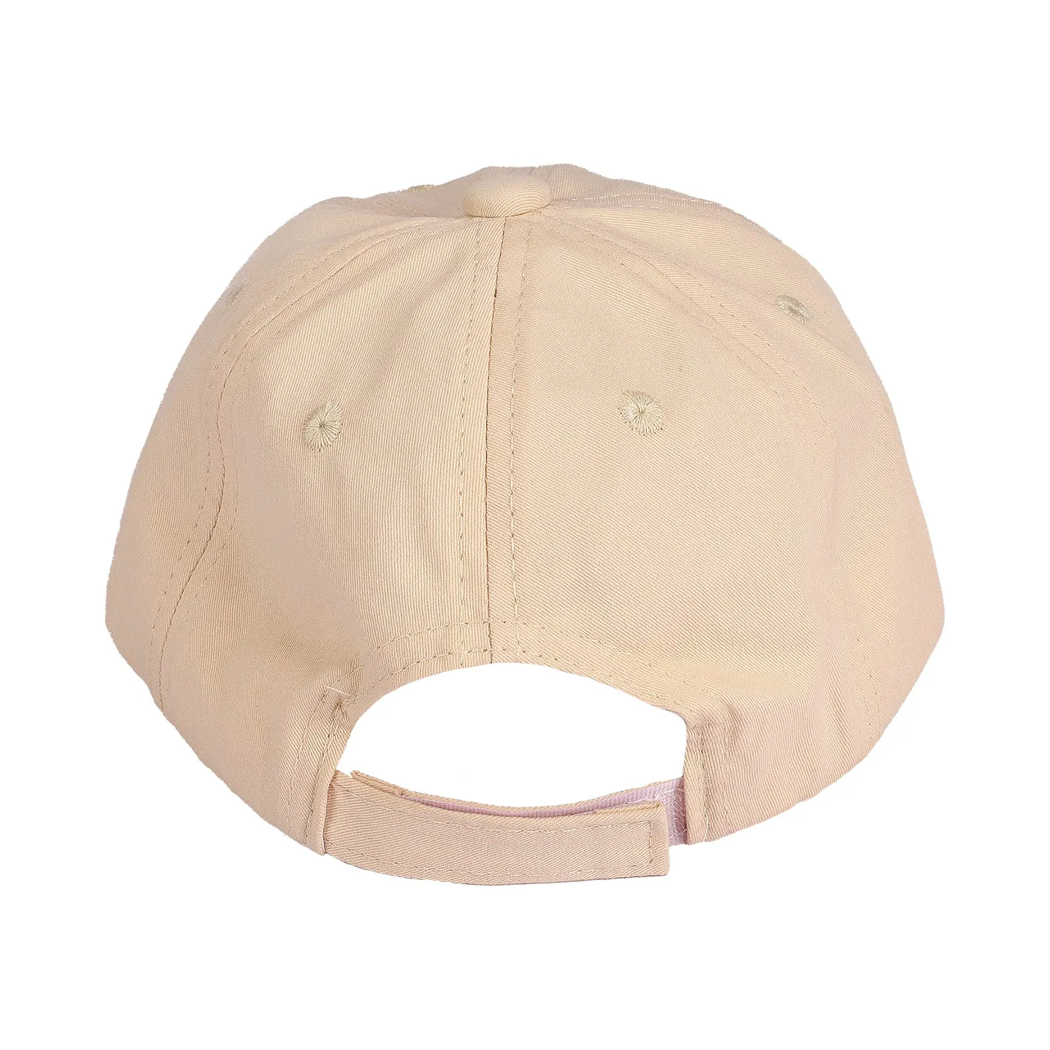 COOL BEAR APPLIQUE COTTON CAP - BEIGE