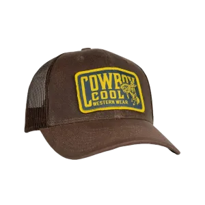 Cowboy Cool Roughrider Brown Trucker Cap H716