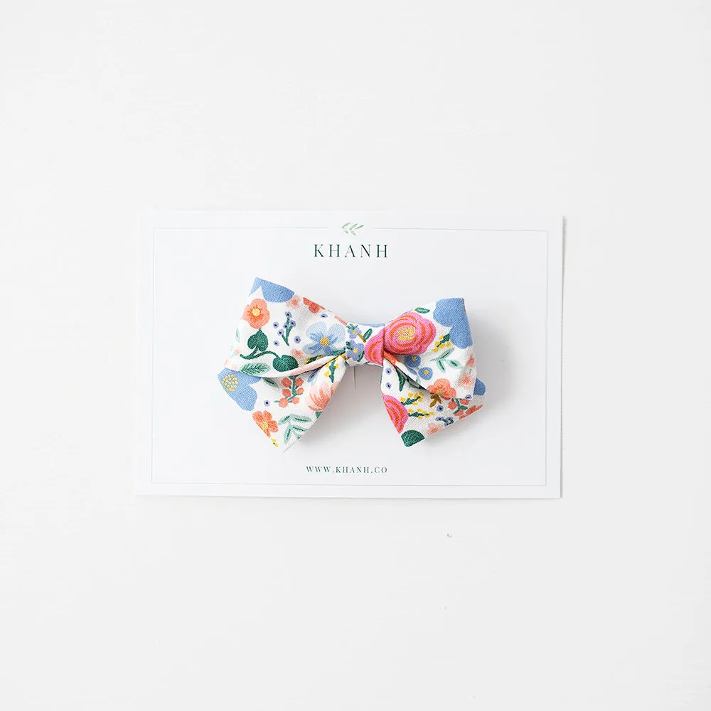 Cream Wild Rose | Medium Sailor Bow