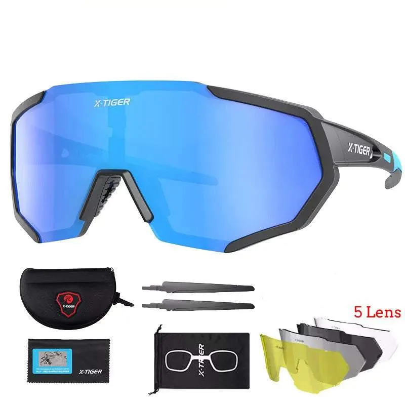 Detachable Protective Sports Glasses with 5 Lenses