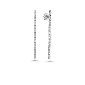 Diamond Line Tennis Earrings (0.60 ct.) in 14K Gold