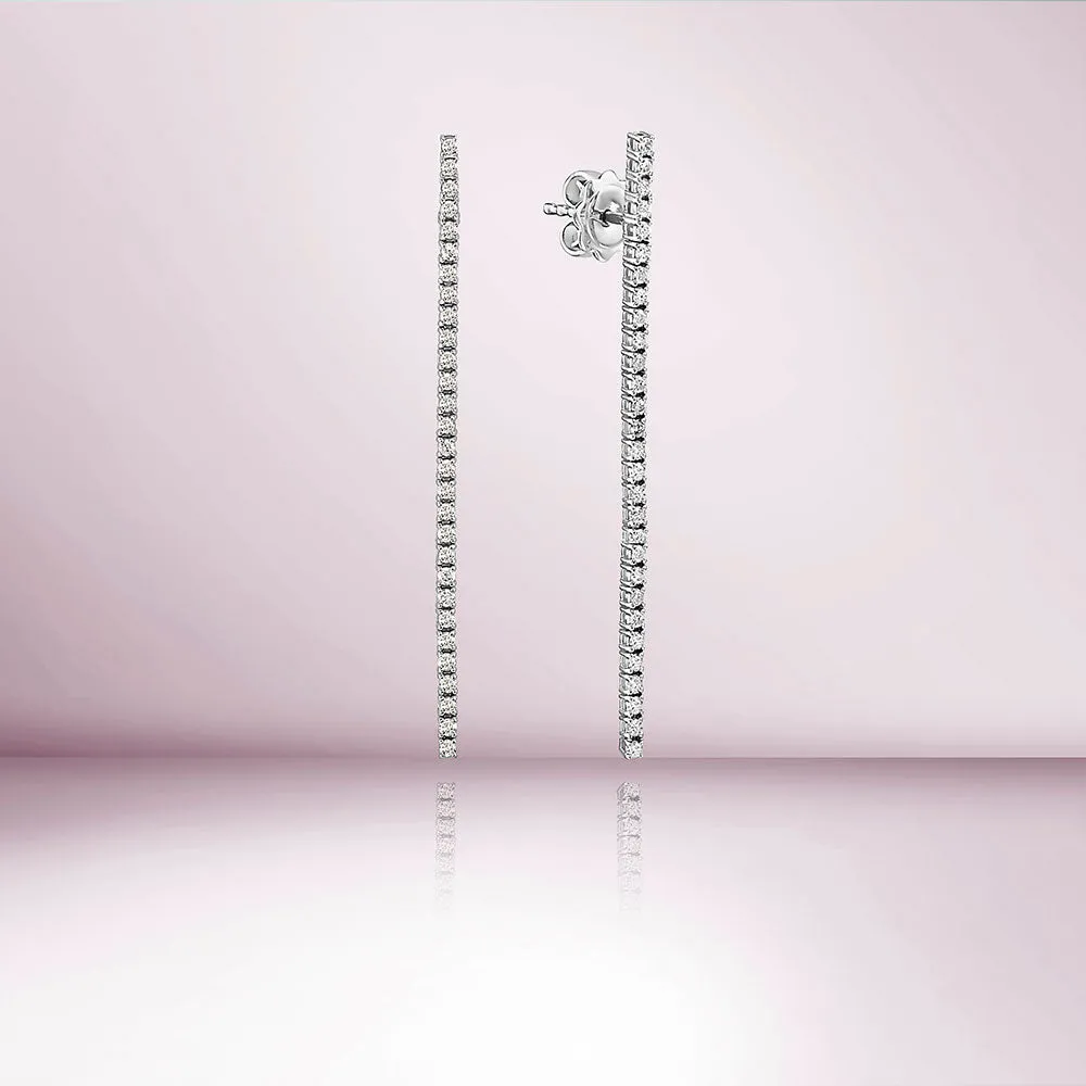 Diamond Line Tennis Earrings (0.60 ct.) in 14K Gold