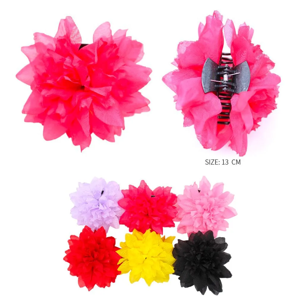 Fashion Flower Hair Jaw Clips 2296 (12 units)