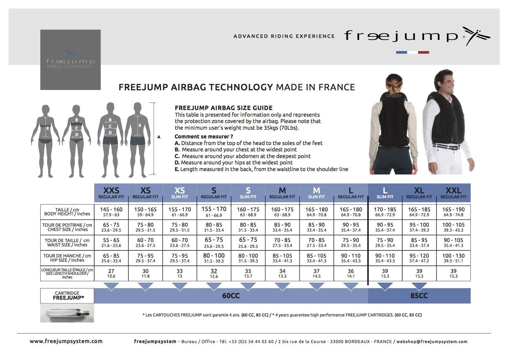 Freejump Safety Vest Replacement Co2 Canisters