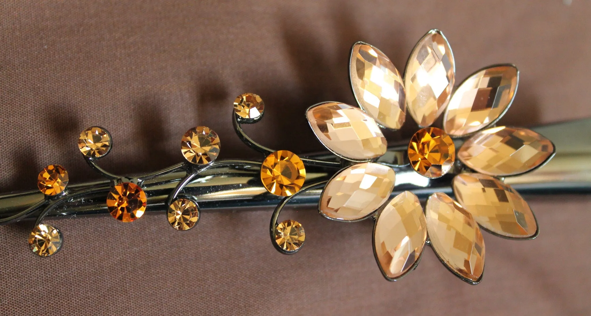 Hair Clip 204 Snap Hair Crystal Flower Hair Clip Shieno