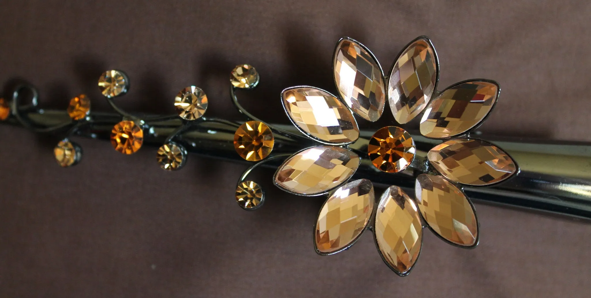 Hair Clip 204 Snap Hair Crystal Flower Hair Clip Shieno