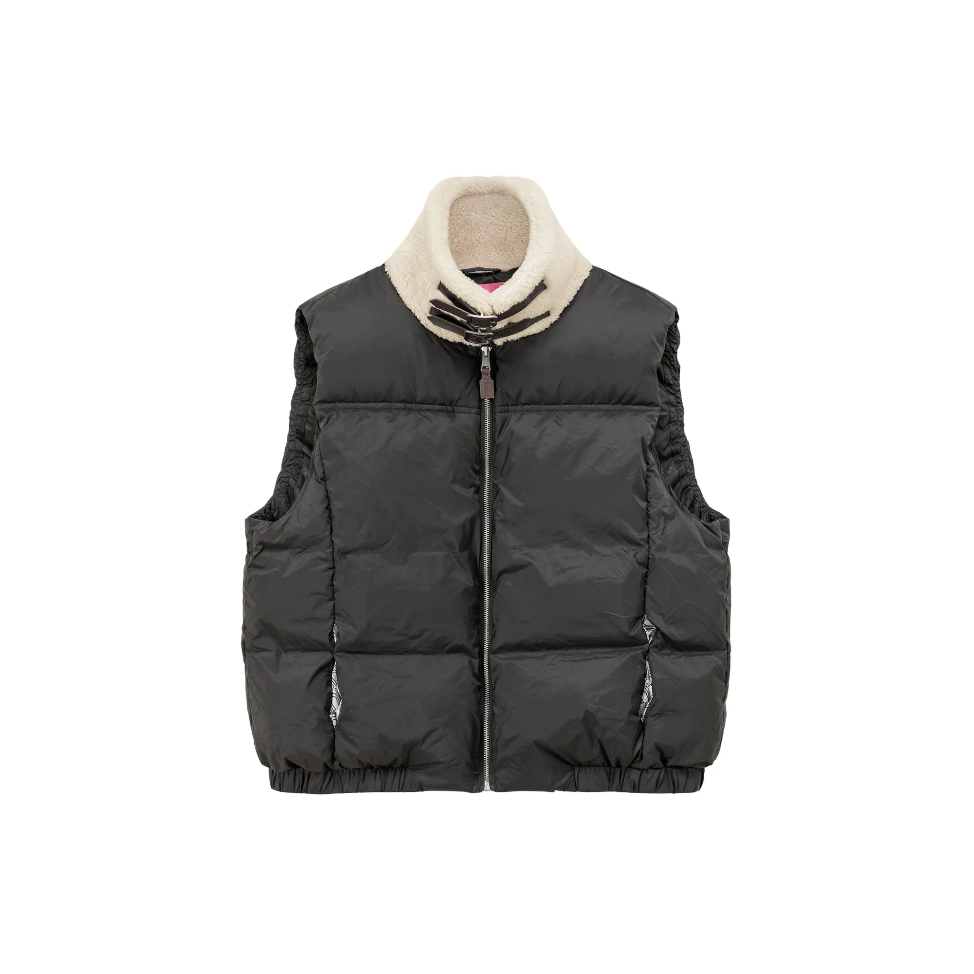 High Neck Collar Padded Vest