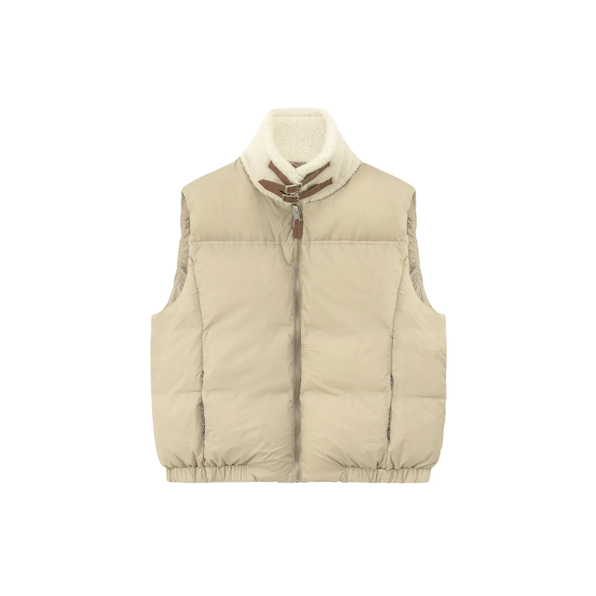 High Neck Collar Padded Vest