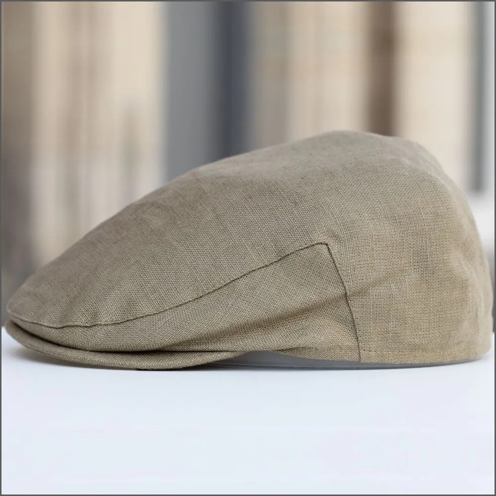 Irish Linen Khaki Cap 