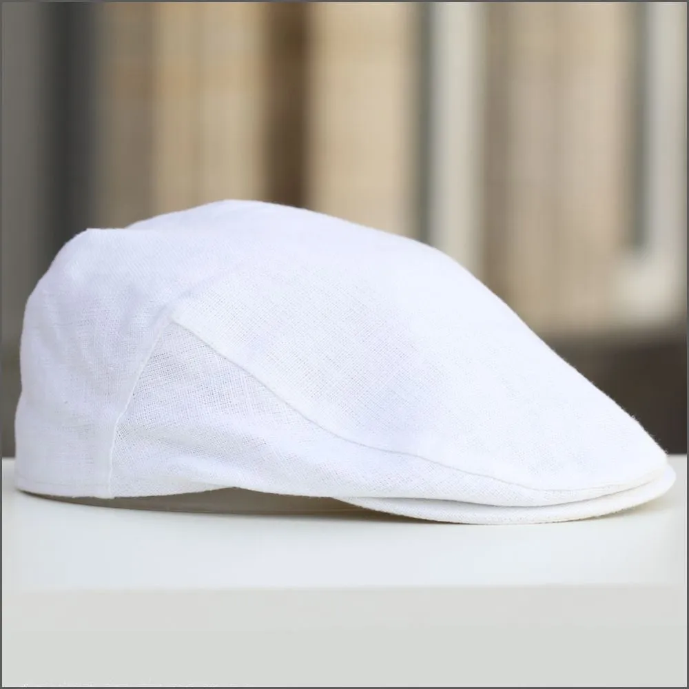 Irish Linen White Cap 