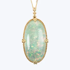 Large Ethiopian Opal 18k One-of-a-Kind Necklace