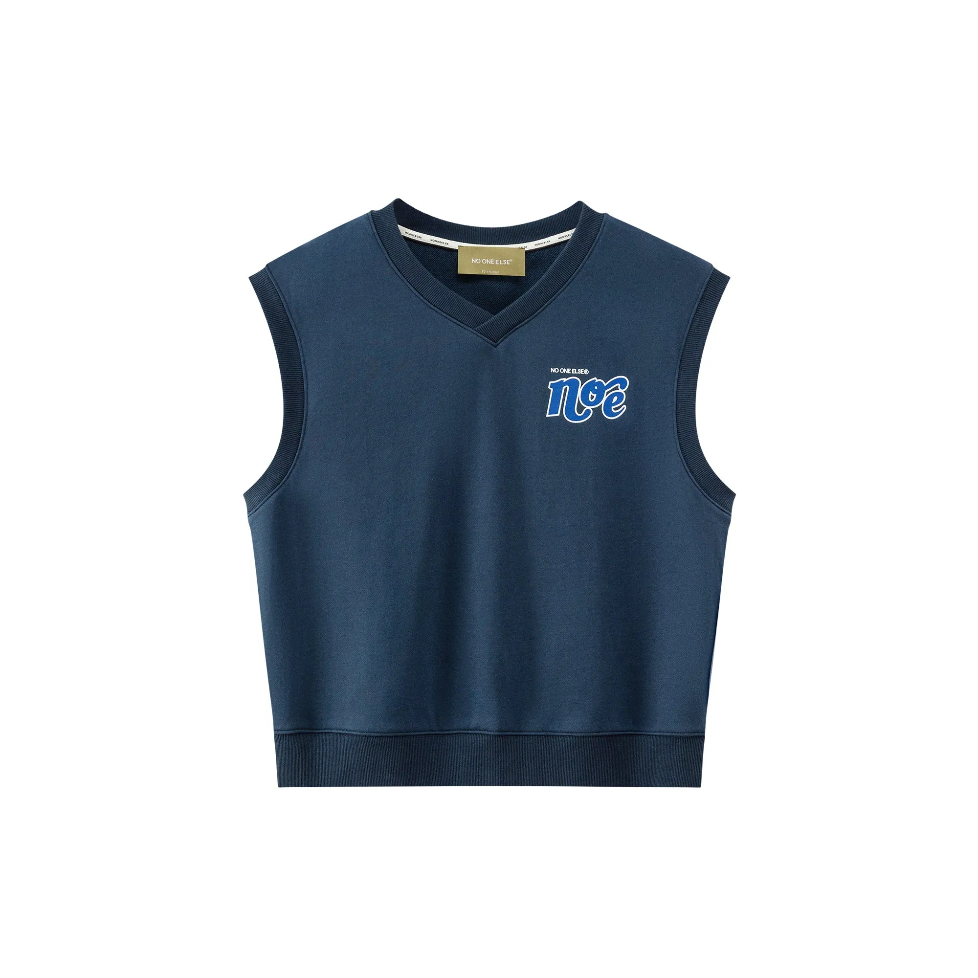 Lettering Loose Fit Sweater Vest