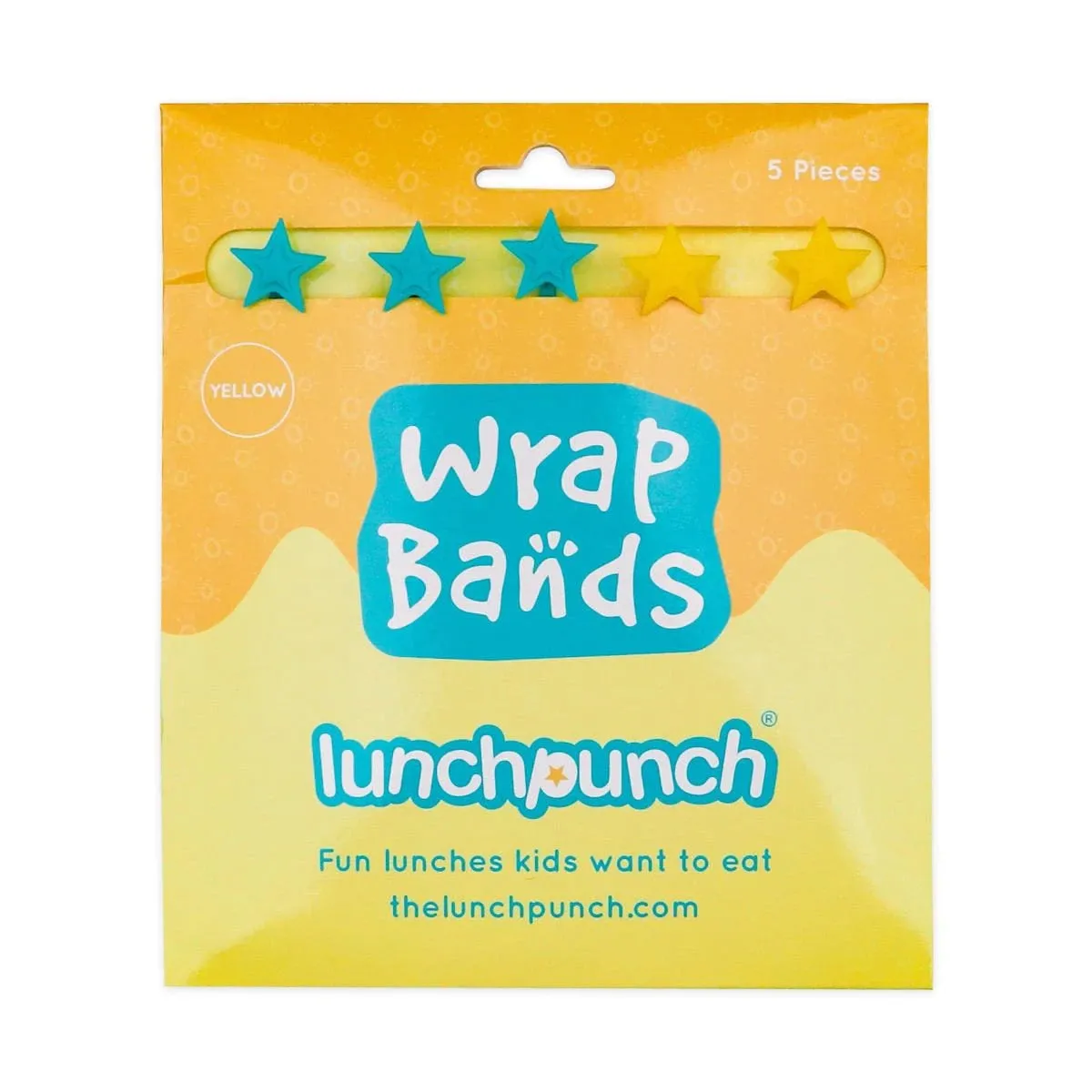 Lunch Punch Silicone Wrap Bands (Set of 5) YELLOW