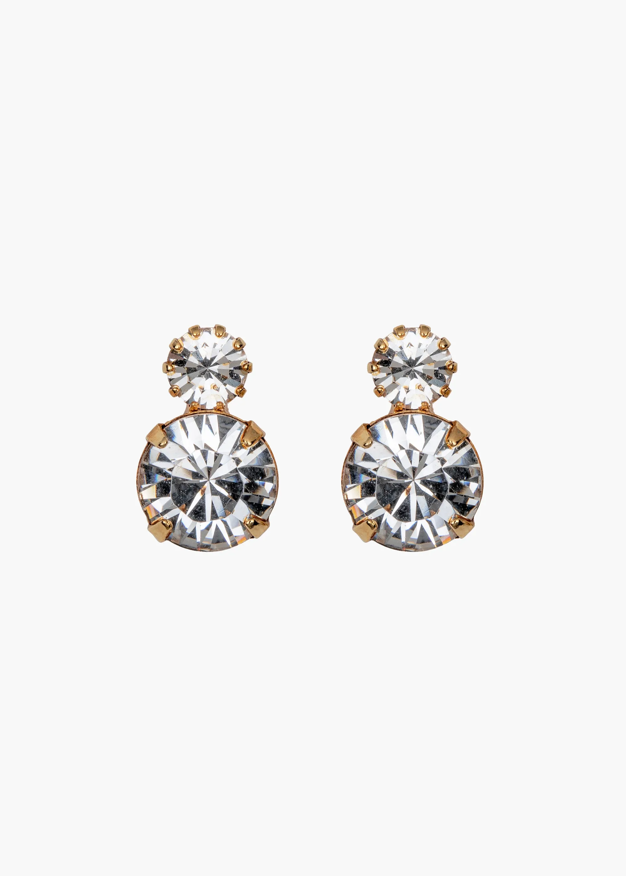 Mila Earrings -- Crystal Antique Gold