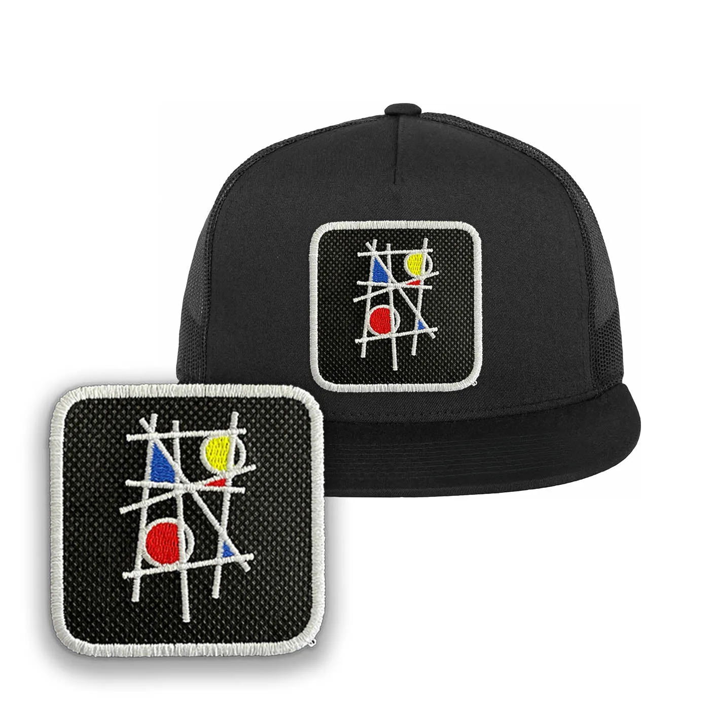 Mondorian Cap Arty Abstract Embroidered Baseball Hat by Forge Bros