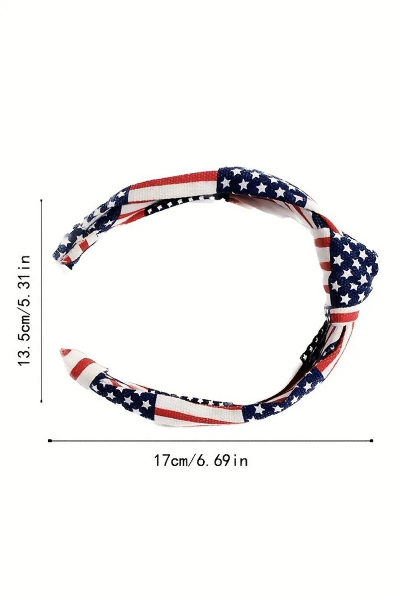 Navy and Red American Flag Knotted Headband