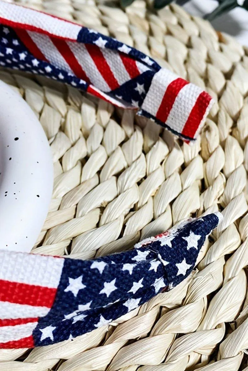 Navy and Red American Flag Knotted Headband