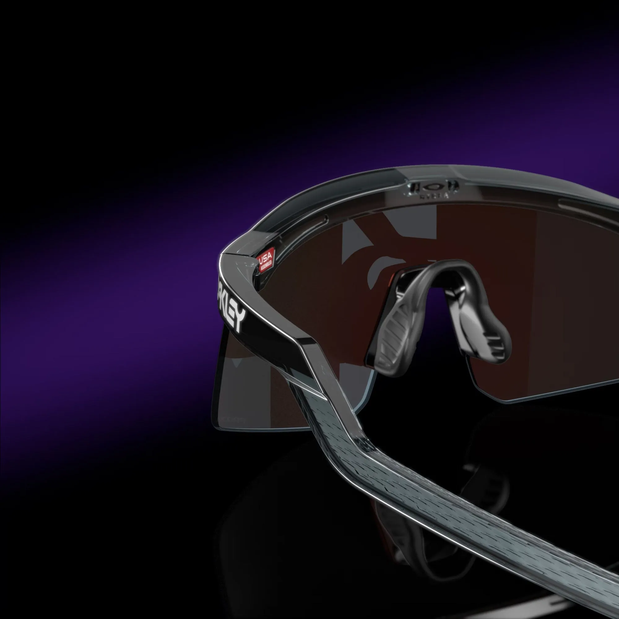 Oakley OO9229-0437 Hydra OO 9229 Men's Sunglasses Transparent Black Prizm Violet 37 13 139