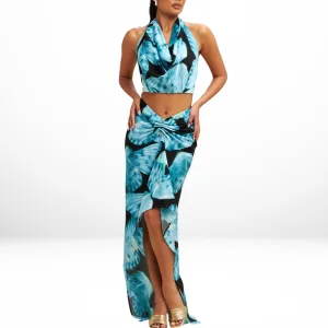 Oceanic Mirage 2 Piece Skirt Set