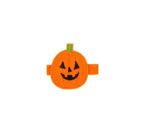 Orange Jack-O-Lantern Hair Clip