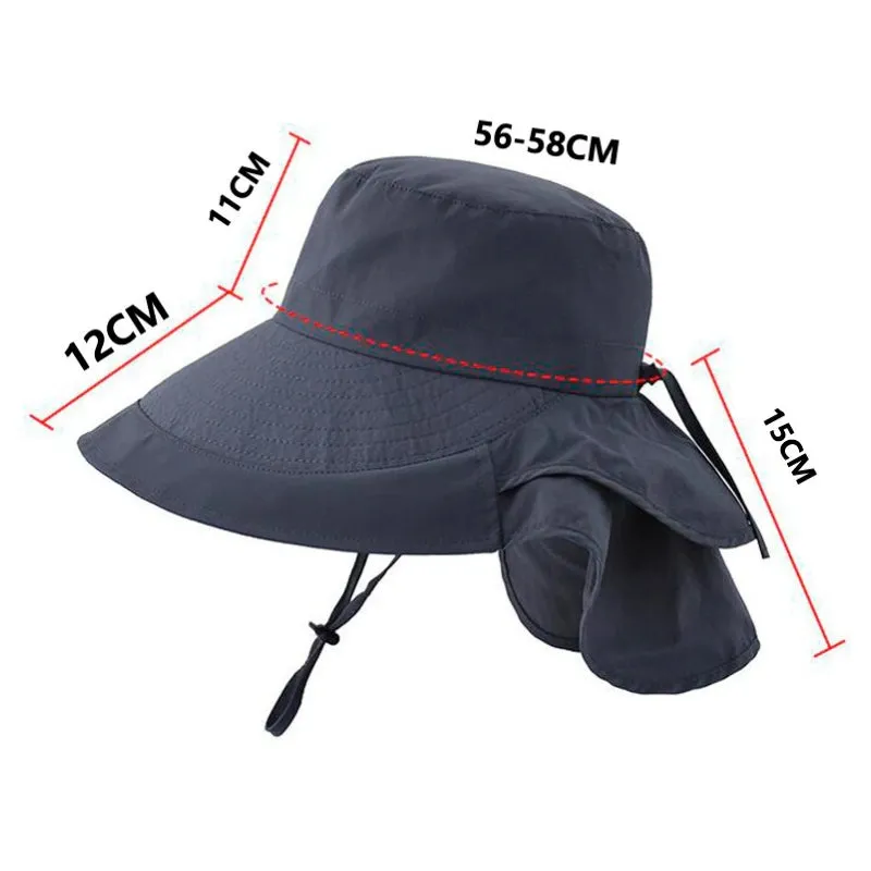 Outdoor and Travel Wide Brim Sun Visor Ponytail Cap Hats