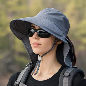 Outdoor and Travel Wide Brim Sun Visor Ponytail Cap Hats