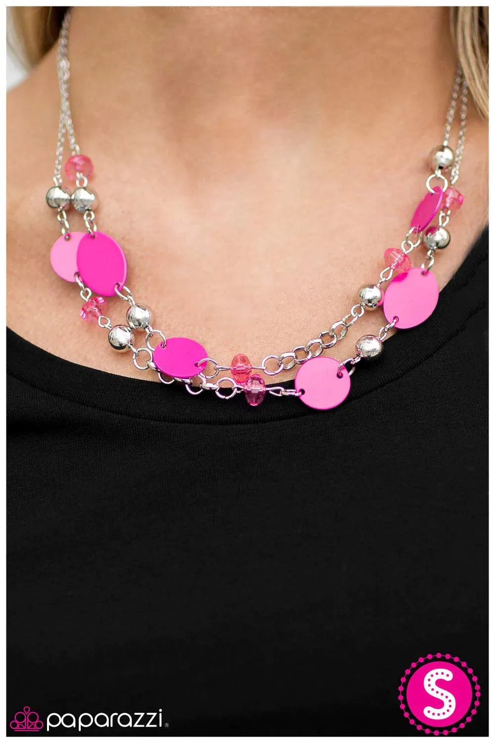 Paparazzi Necklace ~ Bon Adventure! - Pink