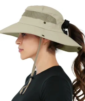 Ponytail Hat - Beige