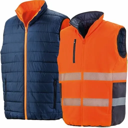 Result Safe-Guard Reversible Soft Padded Safety Gilet