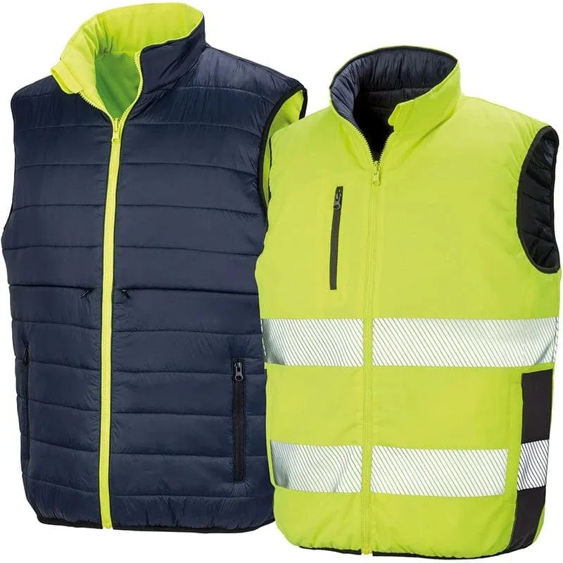 Result Safe-Guard Reversible Soft Padded Safety Gilet