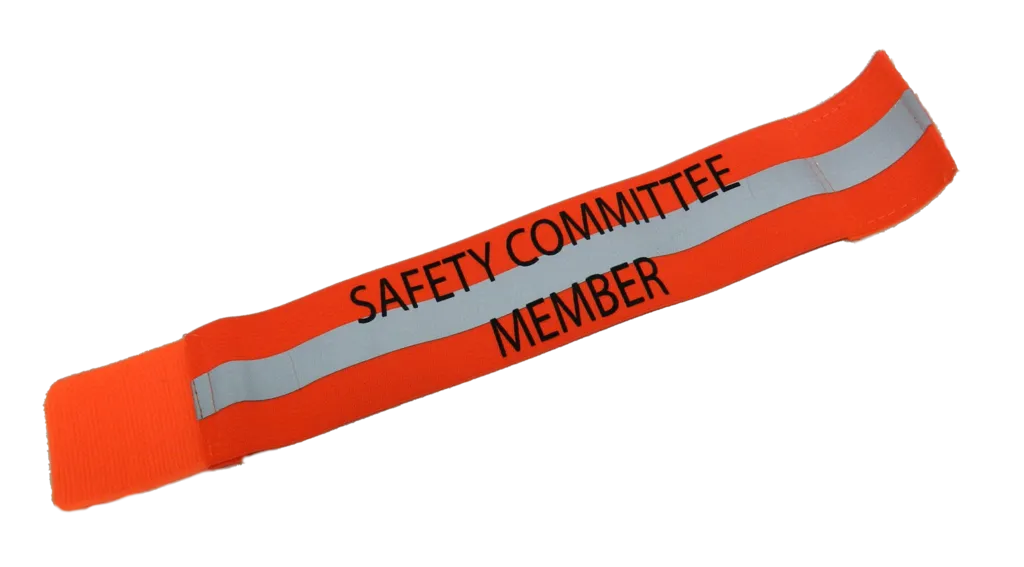 Safety Committee Member Reflective Elastic Arm Band, Leg Band