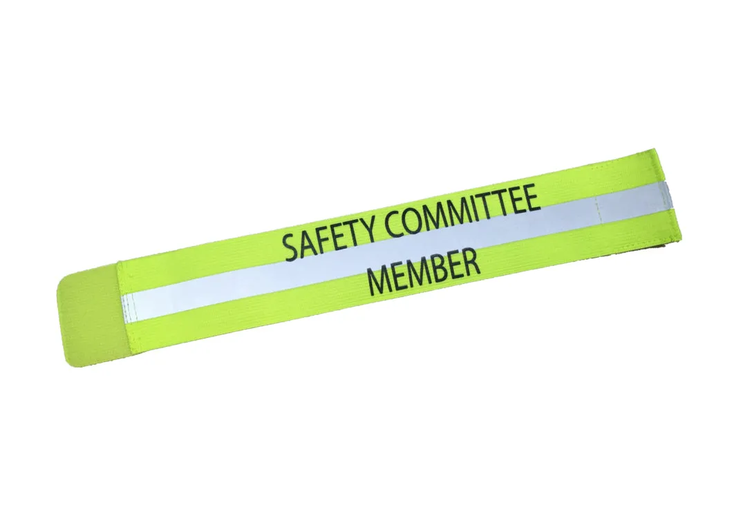 Safety Committee Member Reflective Elastic Arm Band, Leg Band