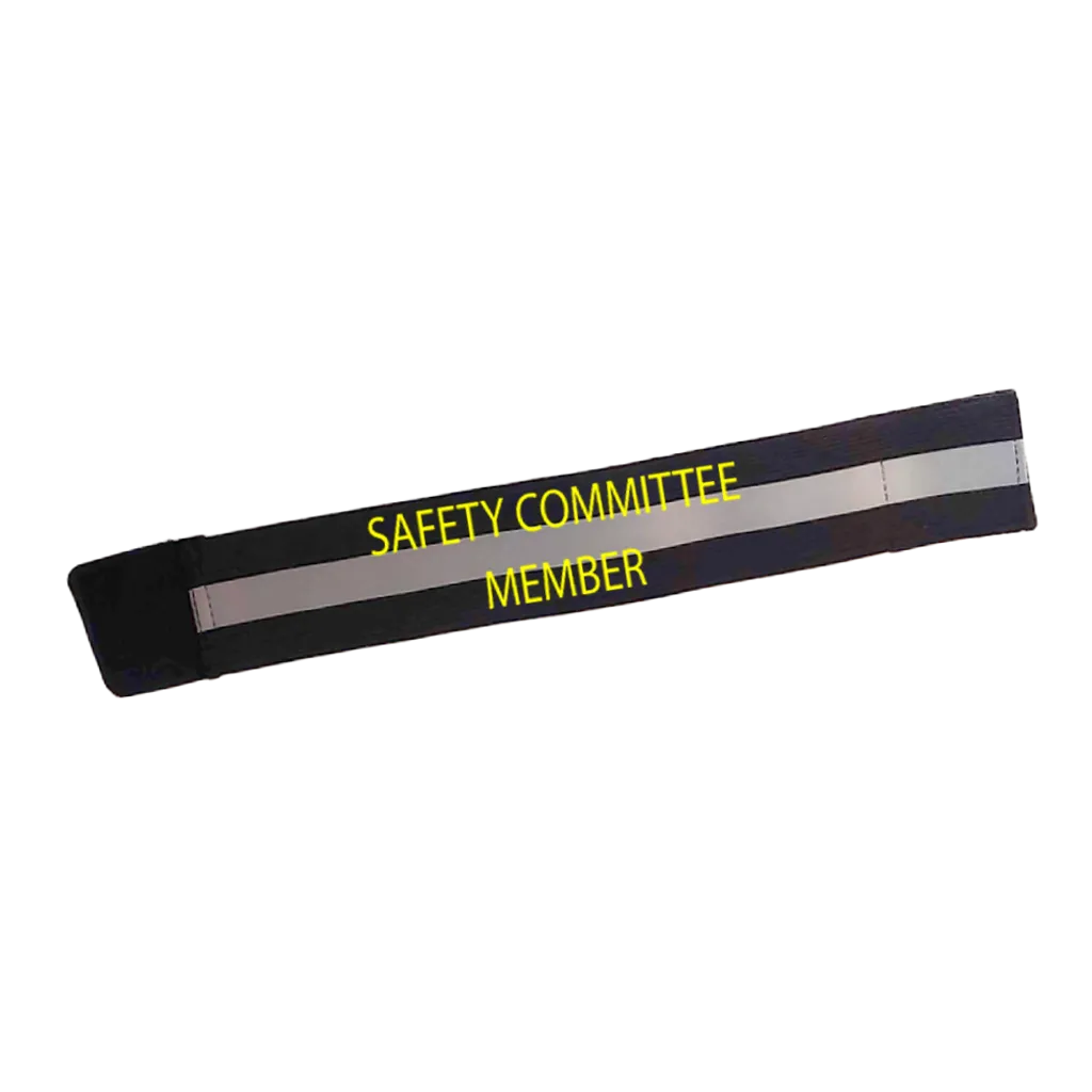 Safety Committee Member Reflective Elastic Arm Band, Leg Band